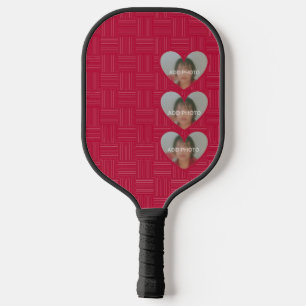 Add Photo Red Pickleball Paddle