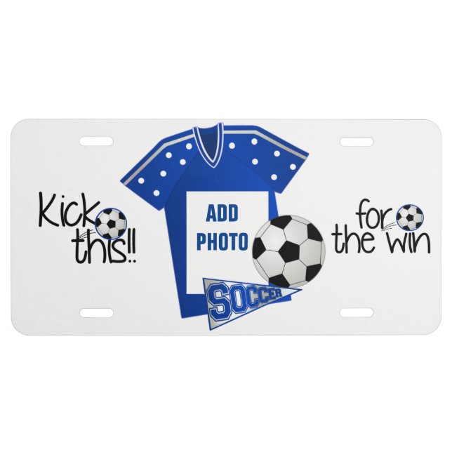 Add Photo Soccer  license plate (Front)