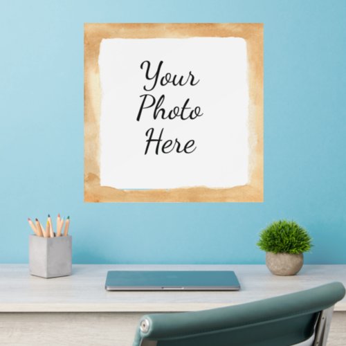 Add Photo Soft Brown Watercolor Photo Frame on 18 Wall Decal