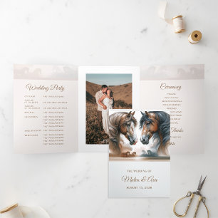 Add Photo Special Trifold Wedding Program