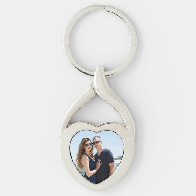 ADD PHOTO SWEETHEART HEART NECKLACE KEYCHAIN (Front)