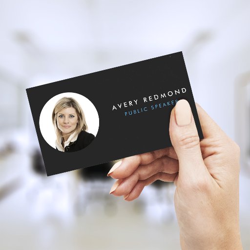 Customizable Add Photo Template Insert  For Professionals Black