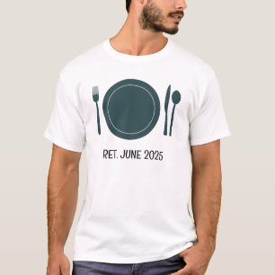 Add Photo Text Custom Retired Waitstaff Waiter T-Shirt
