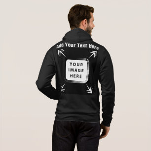 Add Photo Text Custom Template Front Back Sided Hoodie
