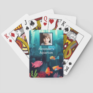 Add Photo to Exotic Fish Tank Aquarium Poker Cards