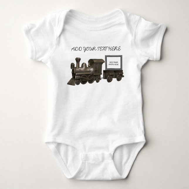 ADD PHOTO TRAIN BABY BODYSUIT (Front)