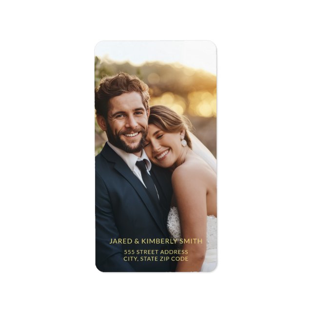 Add Photo Vertical Return Address Label (Front)