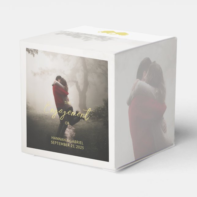 Add Photo Wedding Favor Boxes (Back Side)