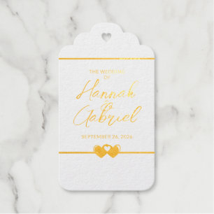 Add Photo Wedding Foil Gift Tags