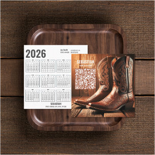 Add Photo Western 2026 Calendar Business Cards