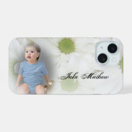 Add Photo White Daisy iPhone Case