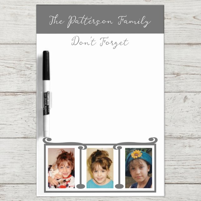 Add photos and family name don't forget grey dry erase board (Creator Uploaded)