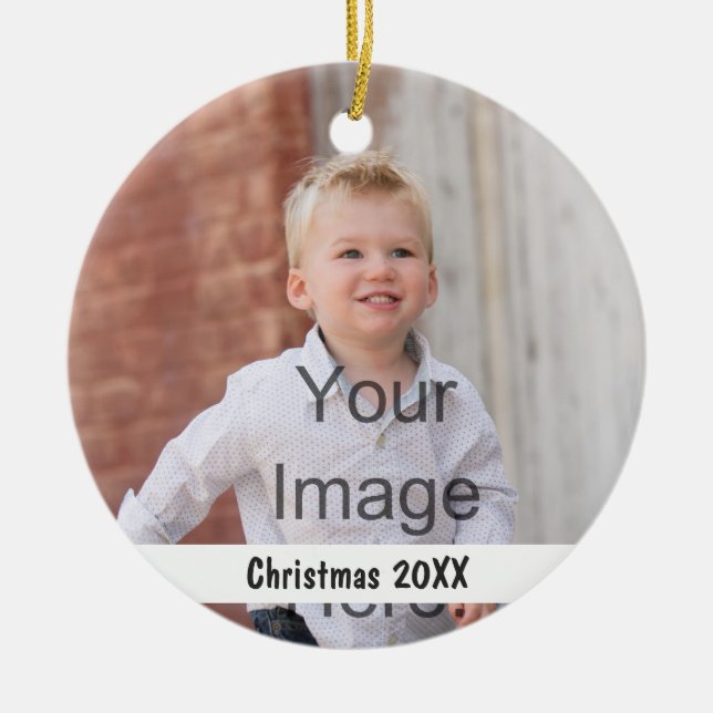Add Pictures and text to a CHRISTMAS ORNAMENT (Front)