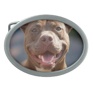 Add Pit Bull Photo Customize Belt Buckle