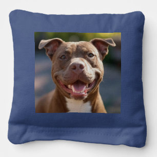 Add Pit Bull Photo Customize Cornhole Bags