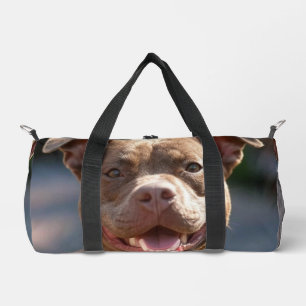 Add Pit Bull Photo Customize Duffle Bag