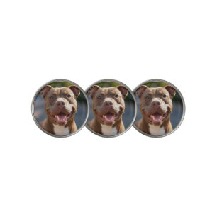 Add Pit Bull Photo Customize Golf Ball Marker