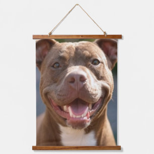 Add Pit Bull Photo Customize Hanging Tapestry