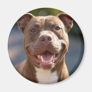 Add Pit Bull Photo Customize Magnet