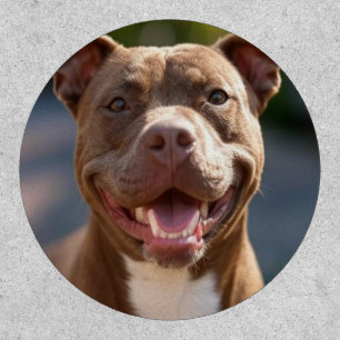Add Pit Bull Photo Customize Patch