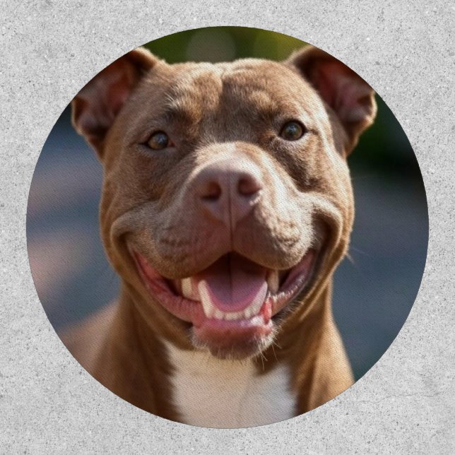 Add Pit Bull Photo Customize Patch (Front)