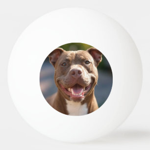 Add Pit Bull Photo Customize Ping Pong Ball