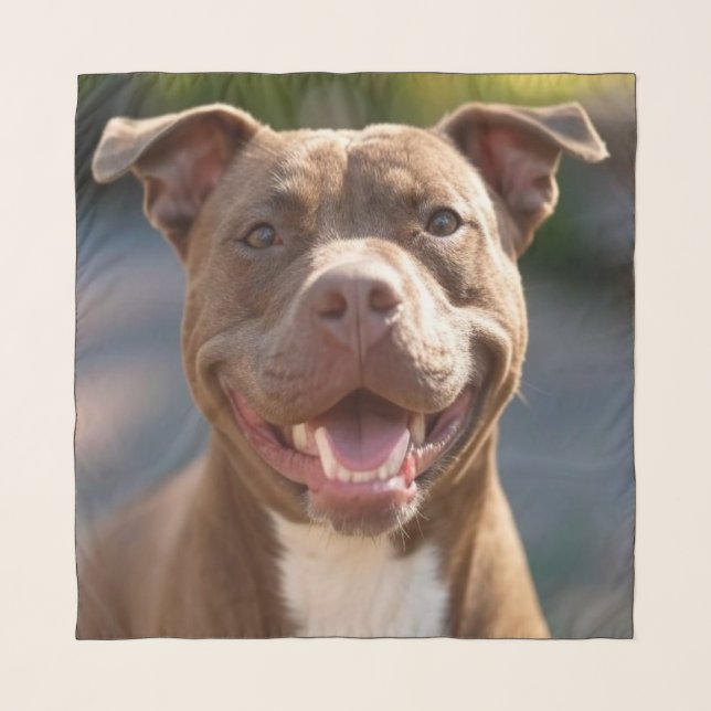 Add Pit Bull Photo Customize Scarf (Front)