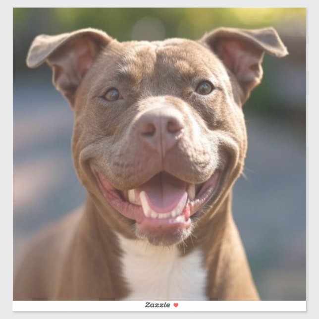Add Pit Bull Photo Customize Sticker (Sheet)