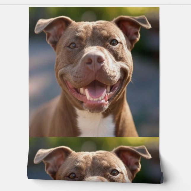 Add Pit Bull Photo Customize Wallpaper (Unrolling)