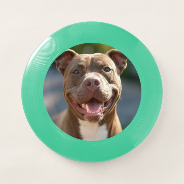 Add Pit Bull Photo Customize Wham-O Frisbee (Front)