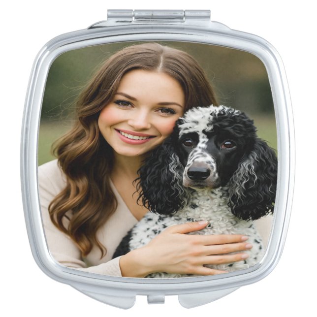 Add Poddle Photo Personalize Customize Compact Mirror (Front)