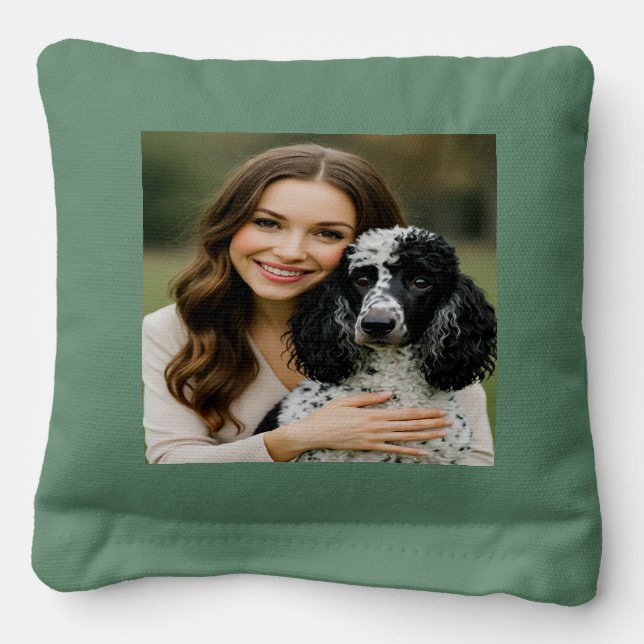 Add Poddle Photo Personalize Customize Cornhole Bags (Front)