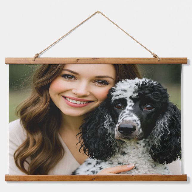 Add Poddle Photo Personalize Customize Hanging Tapestry (Front)