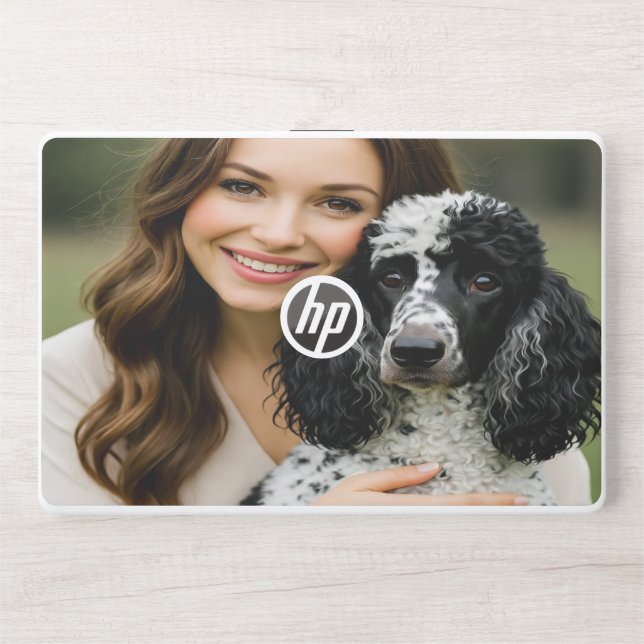 Add Poddle Photo Personalize Customize HP Laptop Skin (Front)