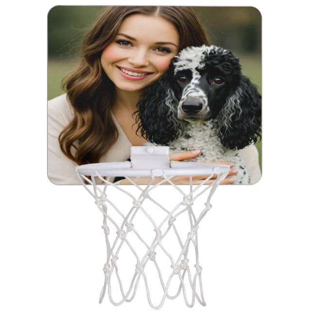 Add Poddle Photo Personalize Customize Mini Basketball Hoop (Front)