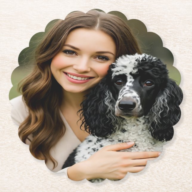 Add Poddle Photo Personalize Customize Paper Coaster (Front)
