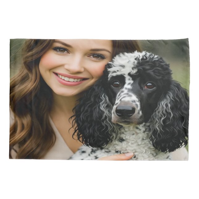 Add Poddle Photo Personalize Customize Pillow Case (Back-Left)