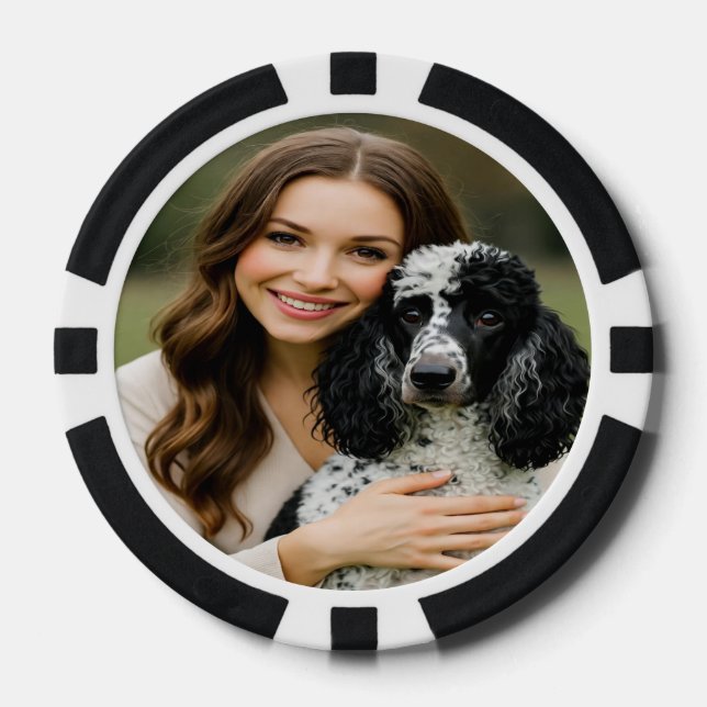 Add Poddle Photo Personalize Customize Poker Chips (Front)