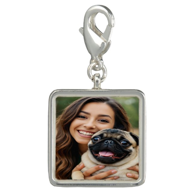 Add Pug Photo Personalize Customize Charm (Front)