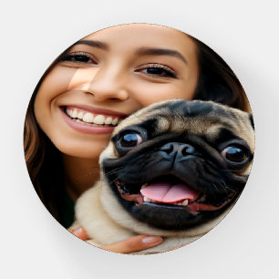 Add Pug Photo Personalize Customize Paperweight