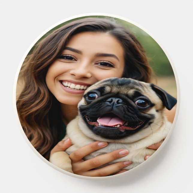Add Pug Photo Personalize Customize PopSocket (Popsocket)