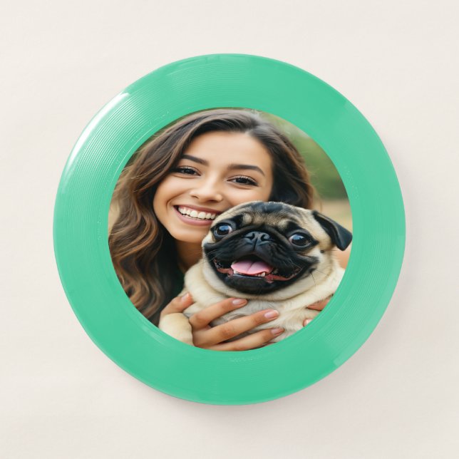 Add Pug Photo Personalize Customize Wham-O Frisbee (Front)