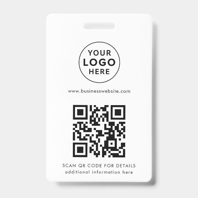Add QR Code and Business Logo Custom Badge (Front)