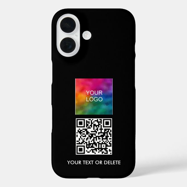 Add QR Code Upload Logo Trending Simple Template Case-Mate iPhone Case (Back)