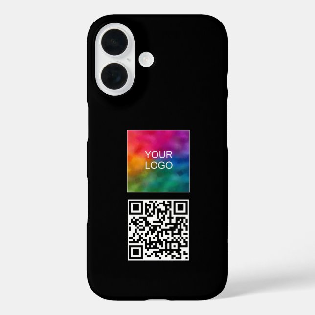Add QR Code Upload Your Logo Trendy Simple Popular Case-Mate iPhone Case (Back)
