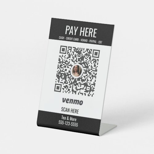 Add QR Code Venmo Pay Here Pedestal Sign
