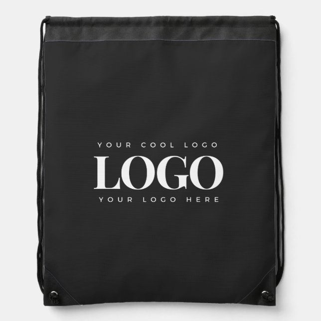 Add Rectangle Business Company Logo Professional  Drawstring Bag (Front)