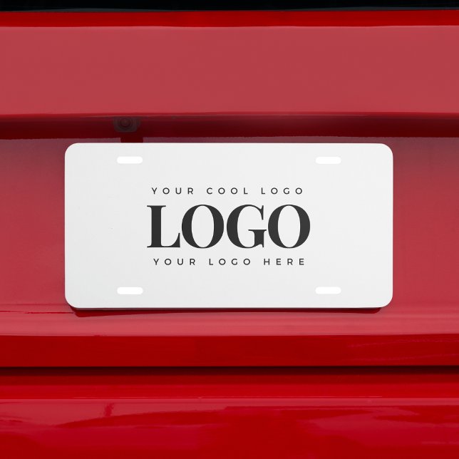 Add Rectangle Business Company Logo Professional L License Plate (Creator Uploaded)