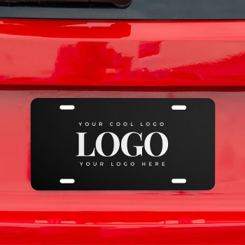 Add Rectangle Business Company Logo Professional License Plate by ReplaceWithYourLogo at Zazzle
