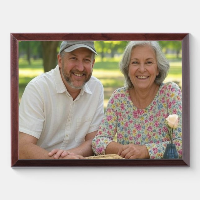 Add Retired Photo Customize Award Plaque (Horizontal)